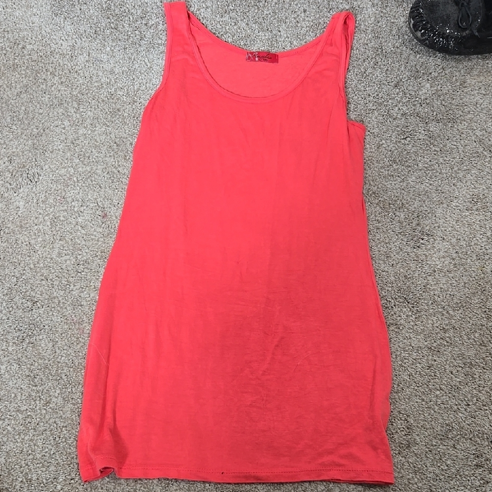 Vibrant Orange and Pink Tank Top